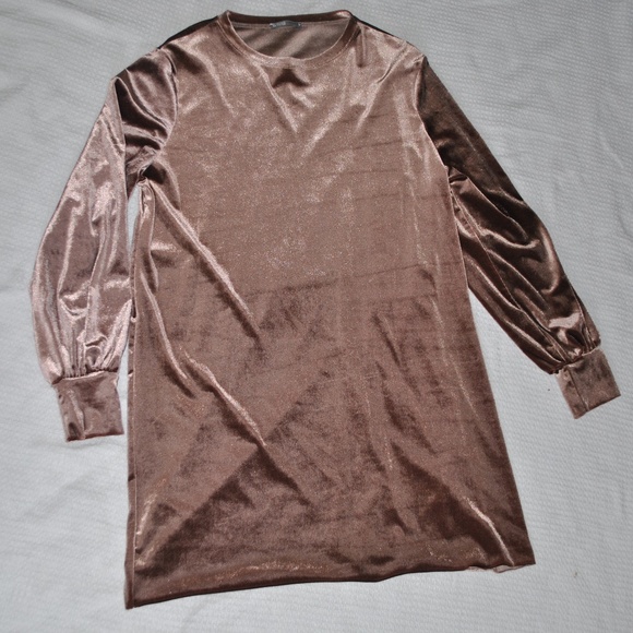 ZARA Suede Dusty Rose Dress - Picture 4 of 5